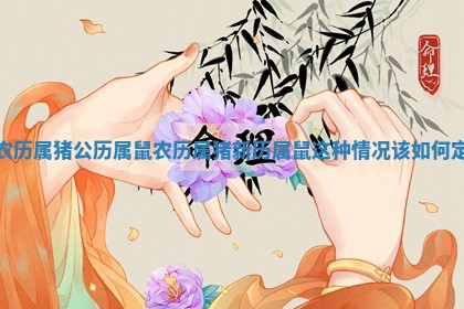 农 📫 历属猪公历属鼠 农历属猪新历属鼠这种 🍯 情况该如何定