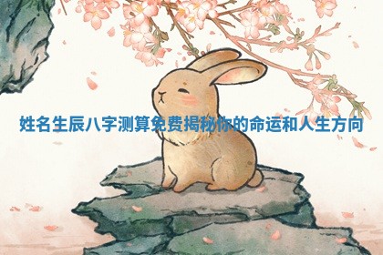 姓名生辰八字测 😁 算免费揭秘你 ⏯ 的命运和人生方向
