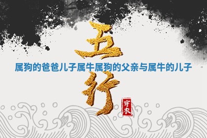属狗 🎦 的爸爸儿子属牛 属狗的父亲与属牛的儿 ➕ 子