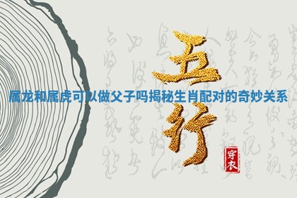 属龙和属虎可以做父子吗揭 💨 秘生肖配对的奇 👝 妙关系 属龙和属虎可以做父子吗揭 💨 秘生肖配对的奇 👝 妙关系
