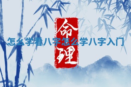 怎么学看八 ✌ 字 怎么学八字 🚐 入门