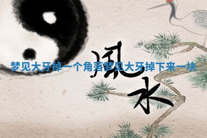 梦见大牙掉一个角 🎖 落 梦 😖 见大牙掉下来一块