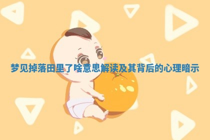 梦见掉落 🚡 田里了啥意思解读及其背 😘 后的心理暗示